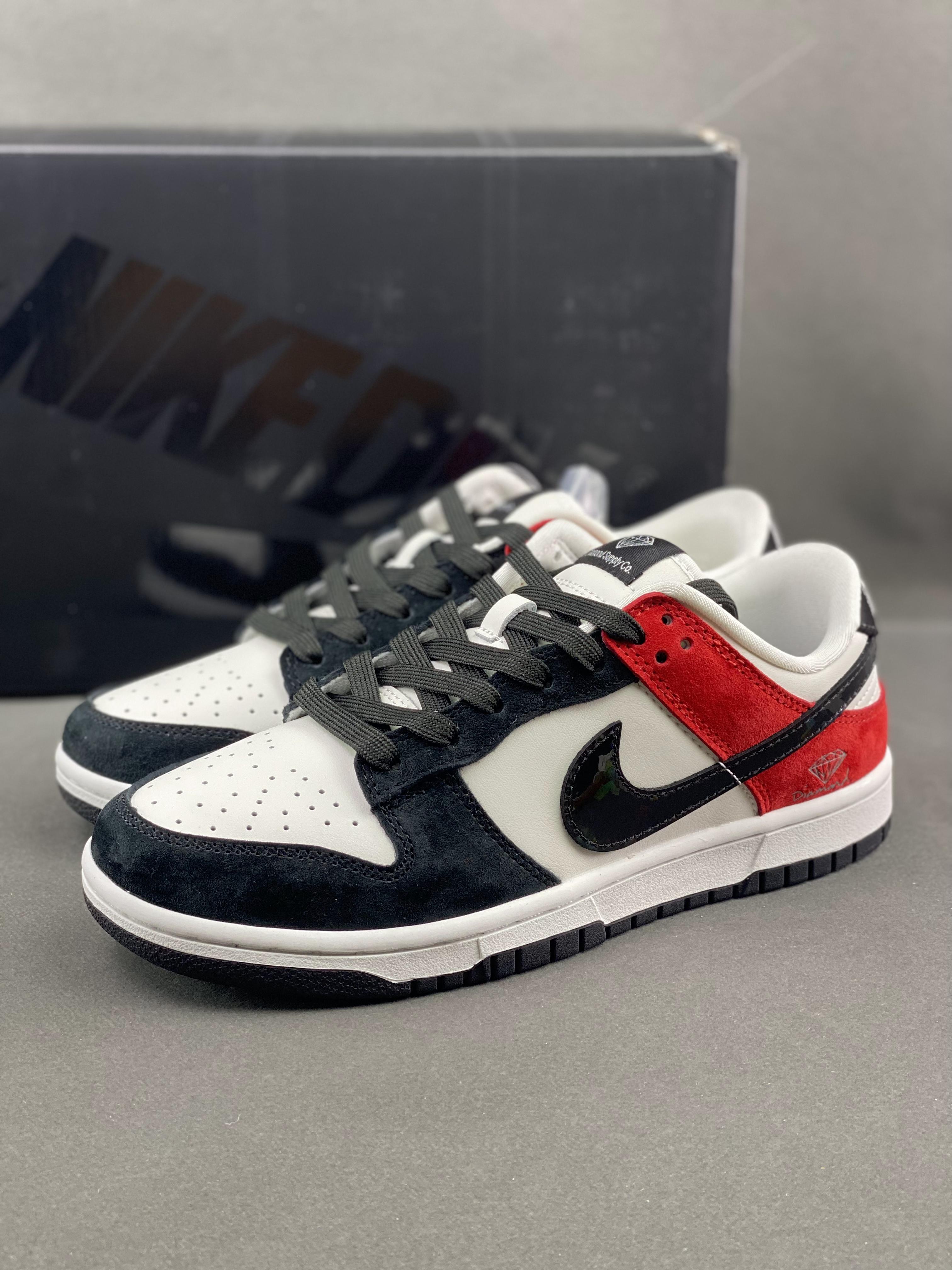 Nike SB Dunk Low "Diamond Collaboration - Passionate Panda" Anniversary high-end customized low-top casual sneakers Item number: FC1688-124 Size: 36-45 (with half size) 9